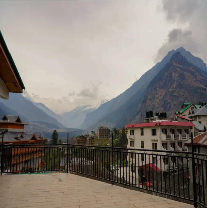 Manali Hills Views From Loop Inn Hotel Balcony